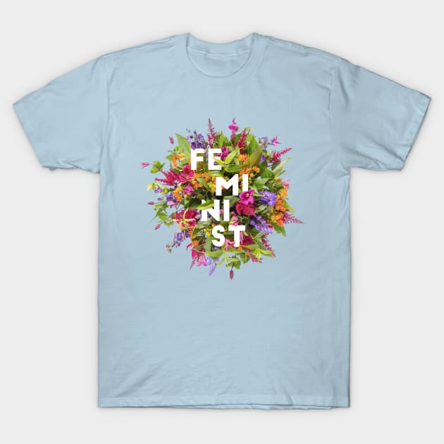 Floral Feminist T-Shirt by midwifesmarket